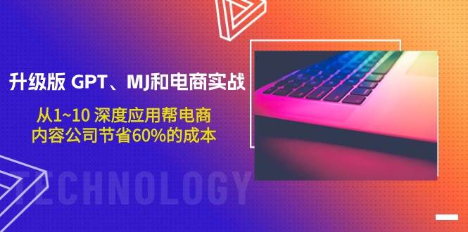 升级版 GPT、MJ和电商实战，从1~10 深度应用帮电商、内容公司节省60%的成本_金轩项目库