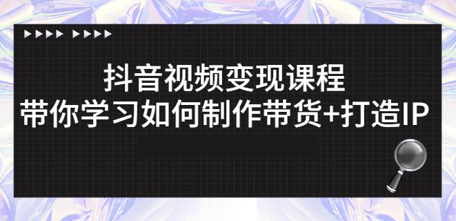 抖音短视频变现课程：带你学习如何制作带货+打造IP【41节】_金轩项目库