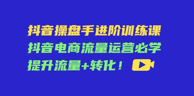 抖音操盘手进阶训练课：抖音电商流量运营必学，提升流量+转化_金轩项目库