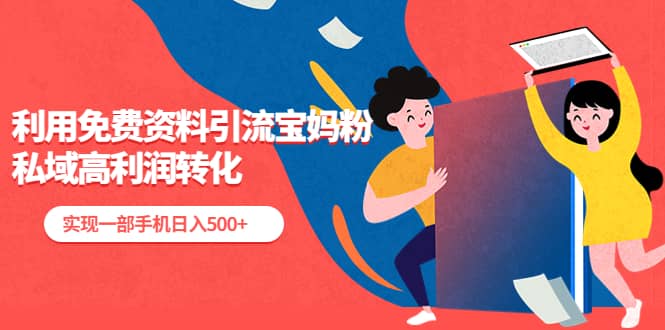 利用免费资料引流宝妈粉，私域高利润转化_金轩项目库