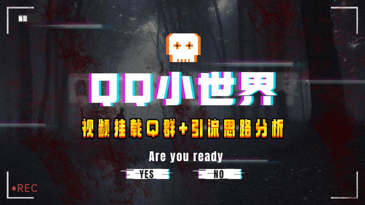 【全网首发】QQ小世界_Q群挂载教程+引流思路分析_金轩项目库