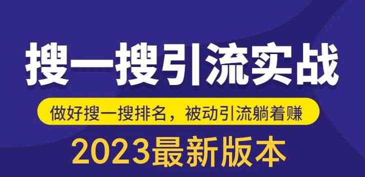 外面收费980的最新公众号搜一搜引流实训课，日引200+_金轩项目库
