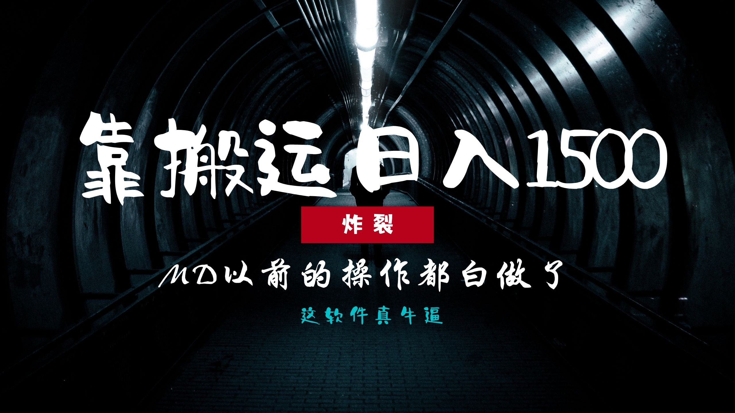 炸裂！0基础搬运也能批量日赚1500+，以前的操作都白做了！_金轩项目库
