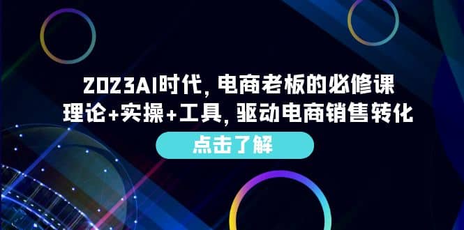 2023AI·时代，电商老板的必修课，理论+实操+工具，驱动电商销售转化_金轩项目库
