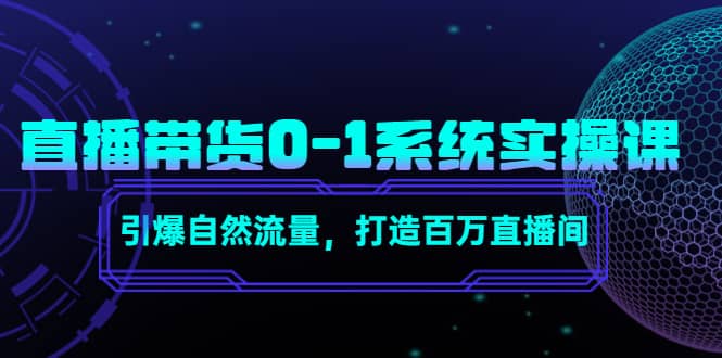直播带货0-1系统实操课，引爆自然流量，打造百万直播间_金轩项目库