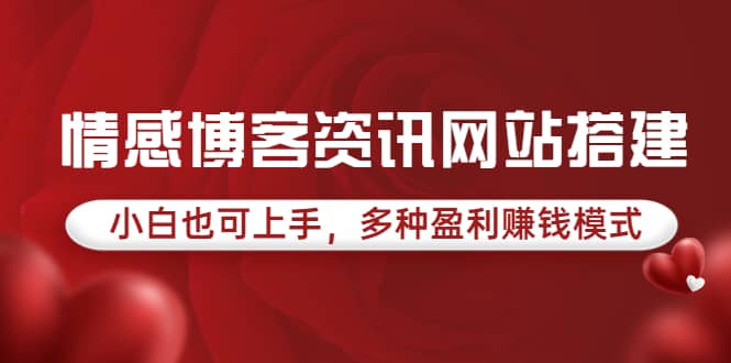 情感博客资讯网站搭建教学，小白也可上手，多种盈利赚钱模式（教程+源码）_金轩项目库