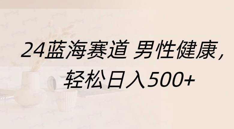 蓝海赛道 男性健康，轻松日入500+_金轩项目库