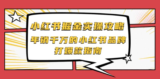 小红书掘金实操攻略，年销千万的小红书品牌打爆款指南_金轩项目库