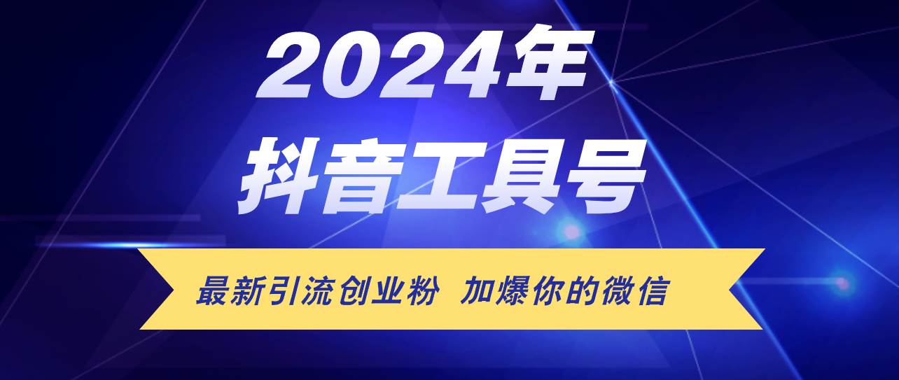 24年抖音最新工具号日引流300+创业粉，日入5000+_金轩项目库