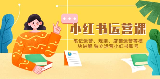 小红书·运营课，笔记运营、规则、店铺运营等模块讲解 独立运营小红书账号_金轩项目库