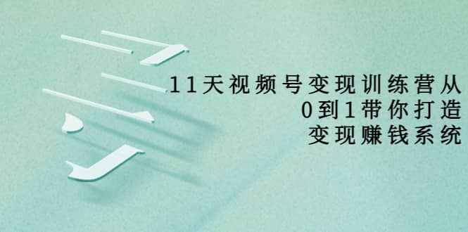 好望角·11天视频号变现训练营，从0到1打造变现赚钱系统（价值398）_金轩项目库