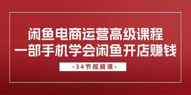 闲鱼电商运营高级课程，一部手机学会闲鱼开店赚钱（34节课）_金轩项目库