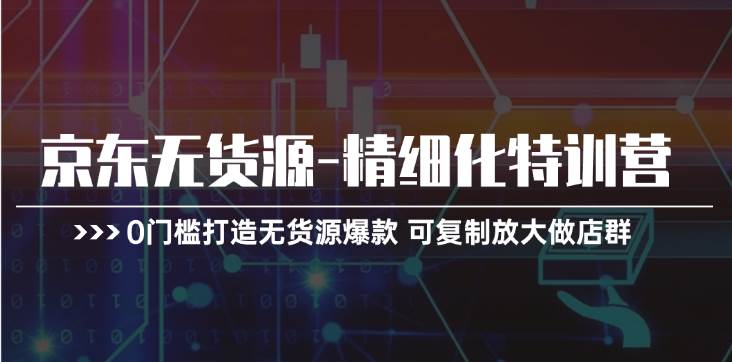 京东无货源-精细化特训营，0门槛打造无货源爆款 可复制放大做店群_金轩项目库
