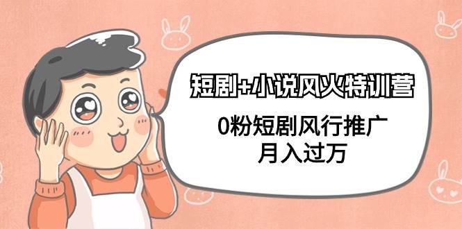 短剧+小说风火特训营，0粉短剧风行推广，月入过万（102节课）_金轩项目库