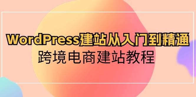 WordPress建站从入门到精通，跨境电商建站教程_金轩项目库