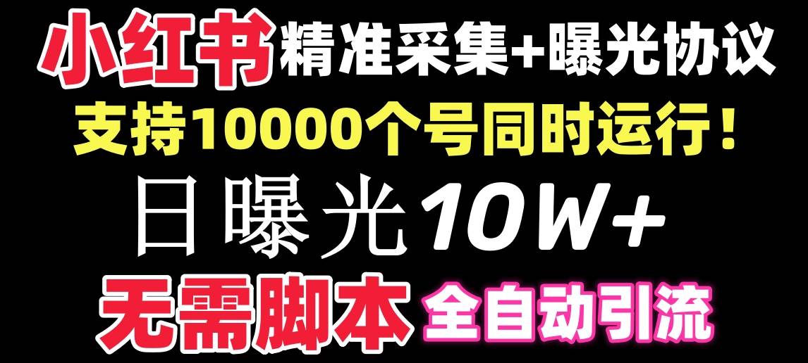 【价值10万！】小红书全自动采集+引流协议一体版！无需手机，支持10000_金轩项目库