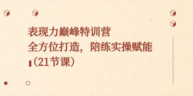 表现力巅峰特训营，全方位打造，陪练实操赋能（21节课）_金轩项目库
