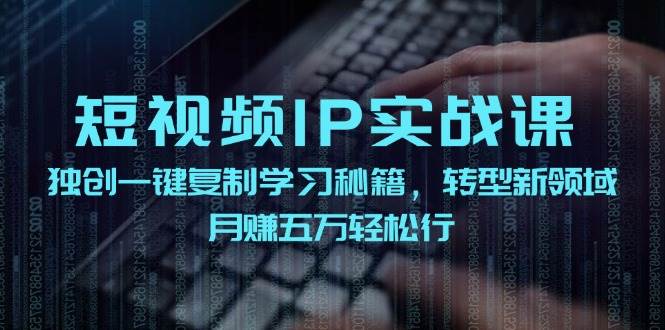 短视频 IP实战课，独创一键复制学习秘籍，转战新领域，月赚五万轻松行_金轩项目库