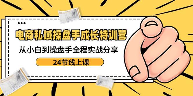 电商私域-操盘手成长特训营：从小白到操盘手全程实战分享-24节线上课_金轩项目库