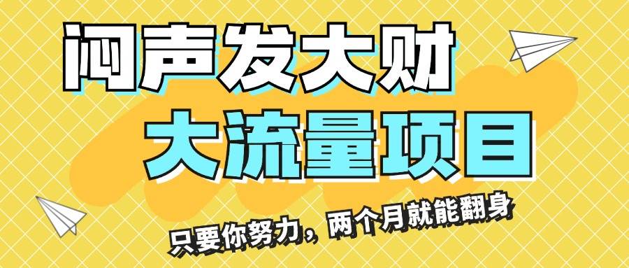 闷声发大财，大流量项目，月收益过3万，只要你努力，两个月就能翻身_金轩项目库