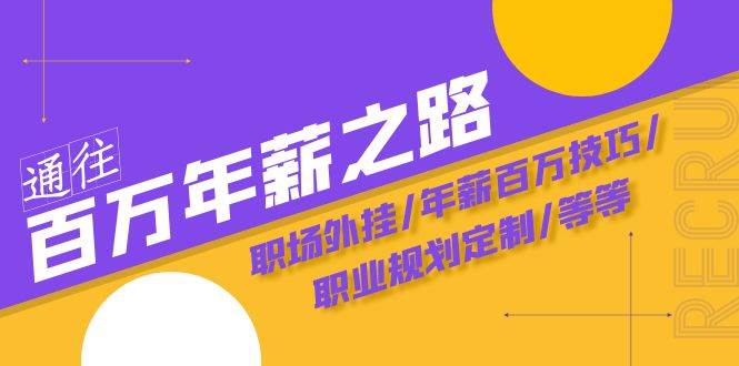 通往百万年薪之路·陪跑训练营：职场外挂/年薪百万技巧/职业规划定制/等等_金轩项目库
