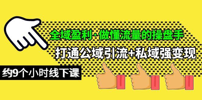 全域盈利·做懂流量的操盘手，打通公域引流+私域强变现，约9个小时线下课_金轩项目库