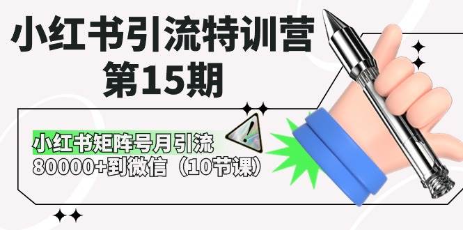 小红书引流特训营-第15期，小红书矩阵号月引流80000+到微信（10节课）_金轩项目库