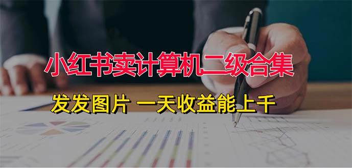 小红书卖计算机二级合集，发发图片 一天收益能上千_金轩项目库