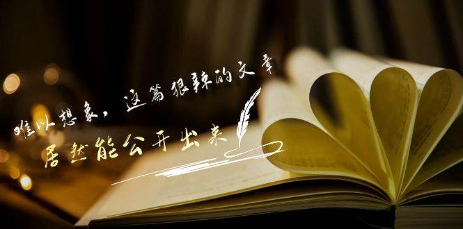 某付费文章《难以 想象，这篇狠辣的文章，居然能公开出来》_金轩项目库