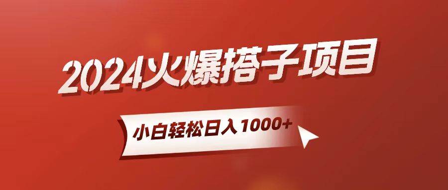 小白轻松上手，日入1000+，搭子项目_金轩项目库