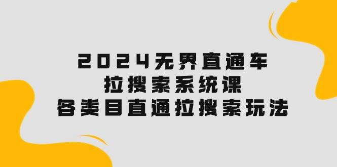 2024无界直通车·拉搜索系统课：各类目直通车 拉搜索玩法！_金轩项目库