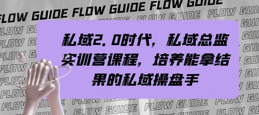 私域·2.0时代，私域·总监实战营课程，培养能拿结果的私域操盘手_金轩项目库