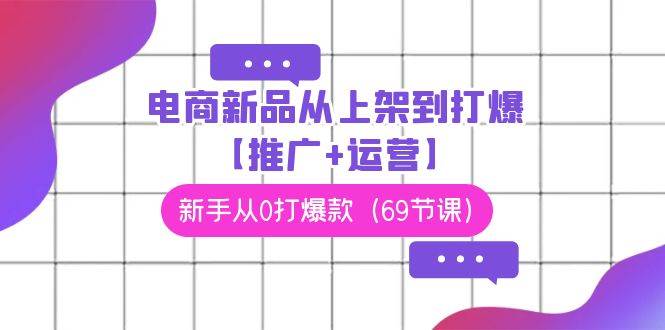 电商 新品从上架到打爆【推广+运营】，新手从0打爆款（69节课）_金轩项目库