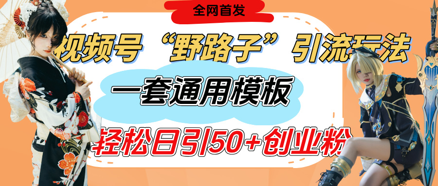 视频号“野路子”玩法，评论区疯狂截流，一套模板单日单号引流50+创业粉_金轩项目库