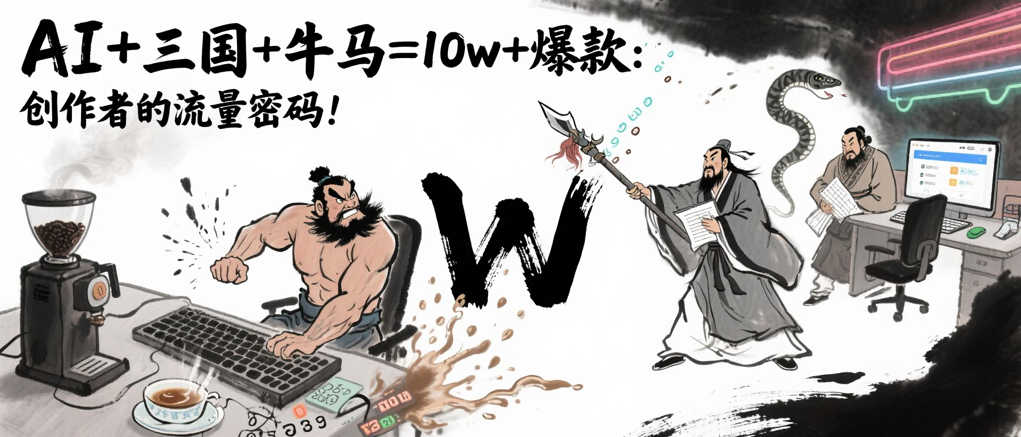 AI+三国+牛马=10w+爆款：创作者的流量密码！_金轩项目库
