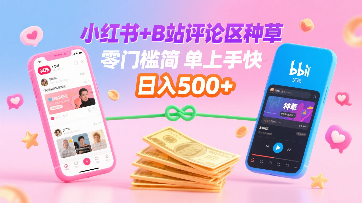 小红书+B站评论区种草，0门槛1分钟一单，只需复制粘贴，日入500+_金轩项目库