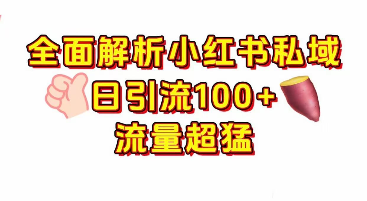 小红书私域引流 每天加100+_金轩项目库