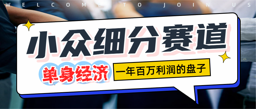 单身经济赛道,一天1000+_金轩项目库