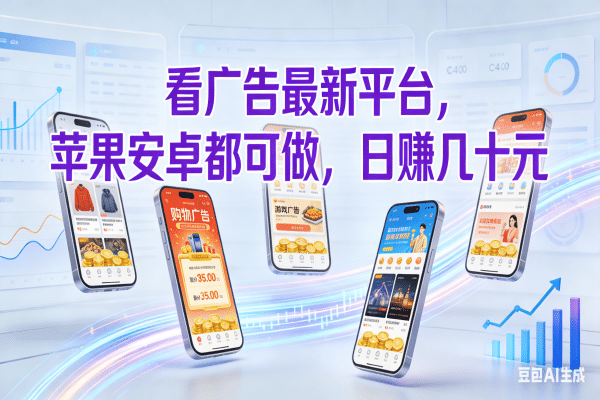 看广告最新平台,苹果安卓都可做,日赚几十元_金轩项目库