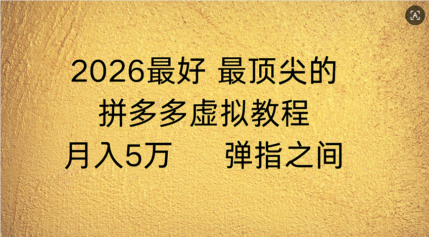 拼多多虚拟店懒人运营法：机器人包办回复发货，月入5W+教程_金轩项目库