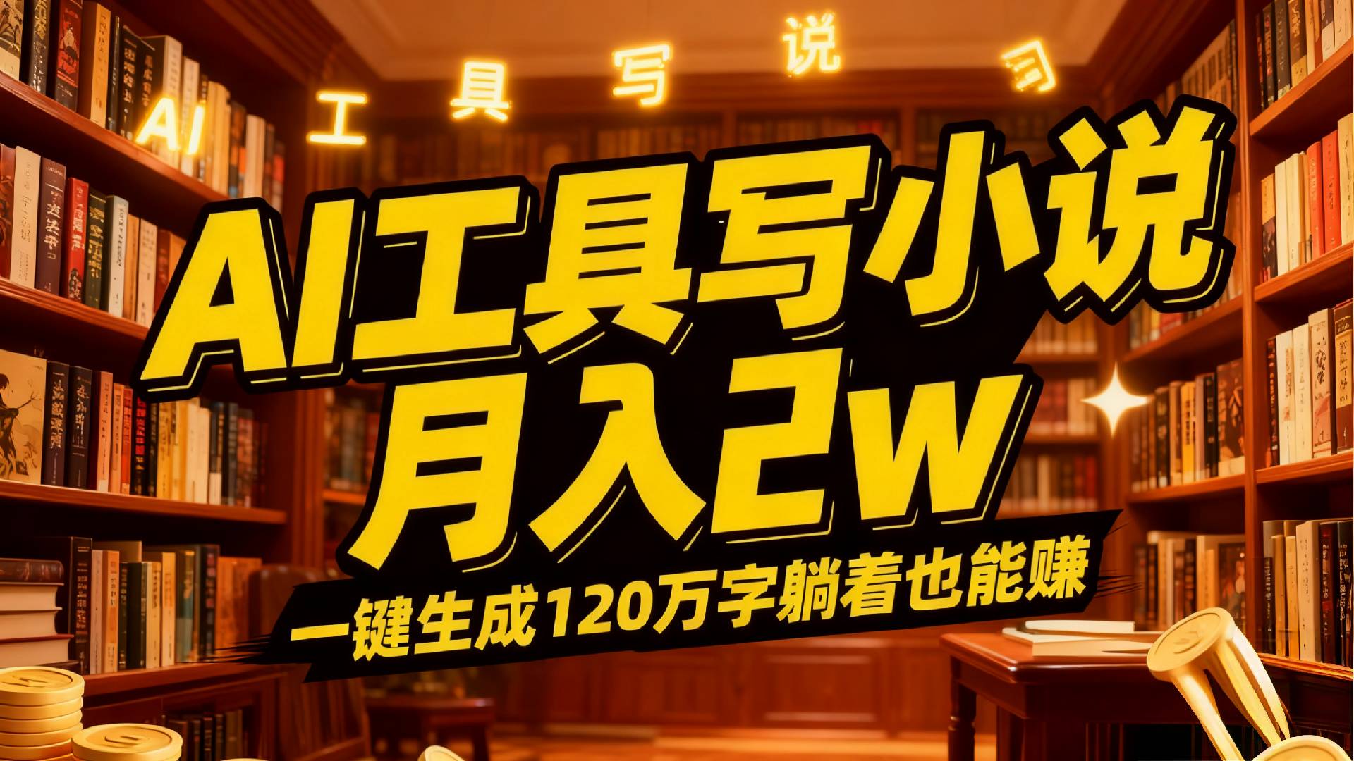 2026年AI工具写小说,一键生成120万字,躺着也能赚,月入2w+_金轩项目库